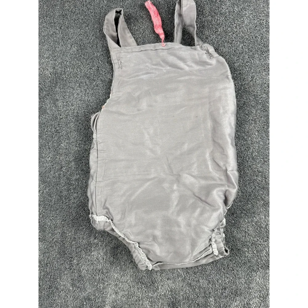 SeaBaby Gray Embroidered Bubble Romper Sleeveless‎ Tassel Detail Baby One Piece
